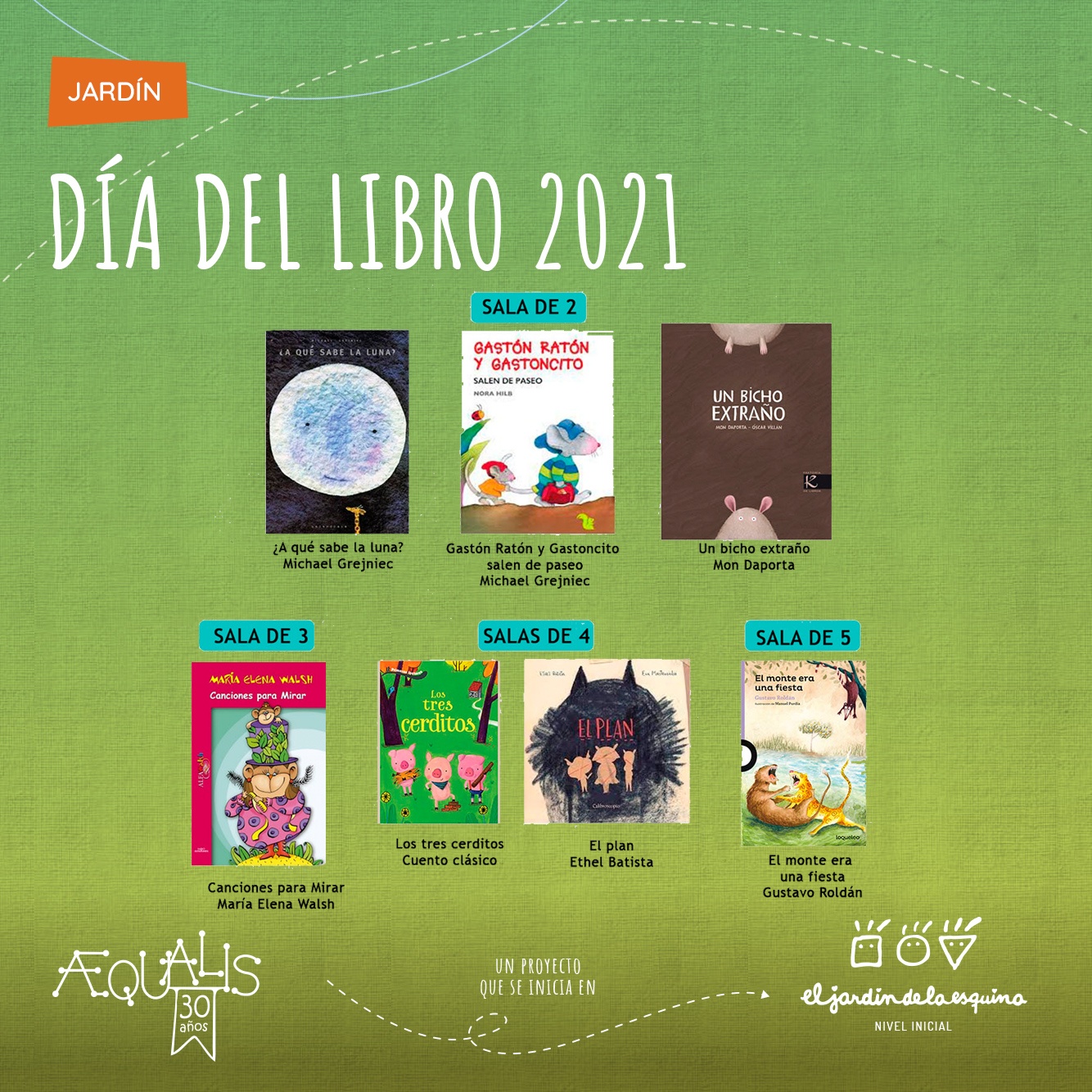 Día del libro 2021 en jardín