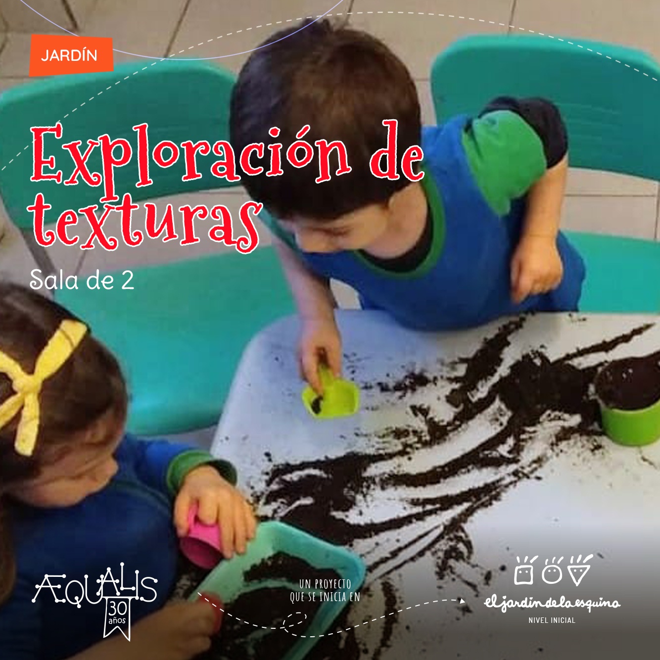 Exploración de texturas, sala de 2 años